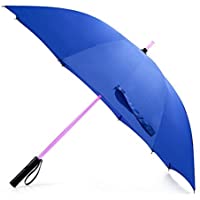 LED Paraguas Lightsaber Infantil Hombre Mujer- Luz para Arriba Paraguas de Golf con el Cambio de Color del Eje (Azul)